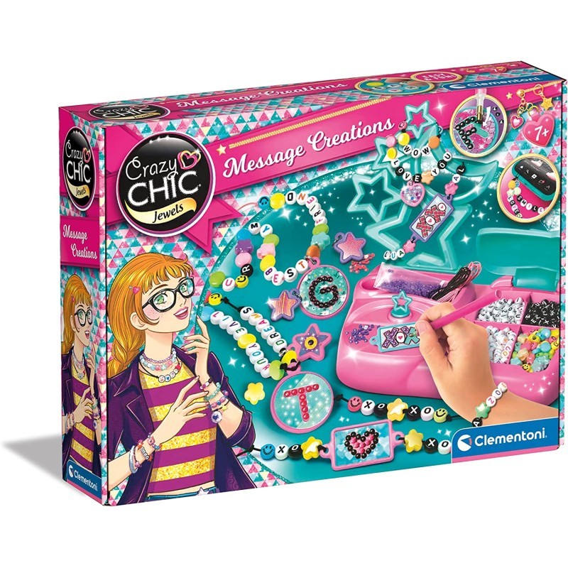 Clementoni 18729 - Crazy Chic - Set Braccialetti Message Creations
