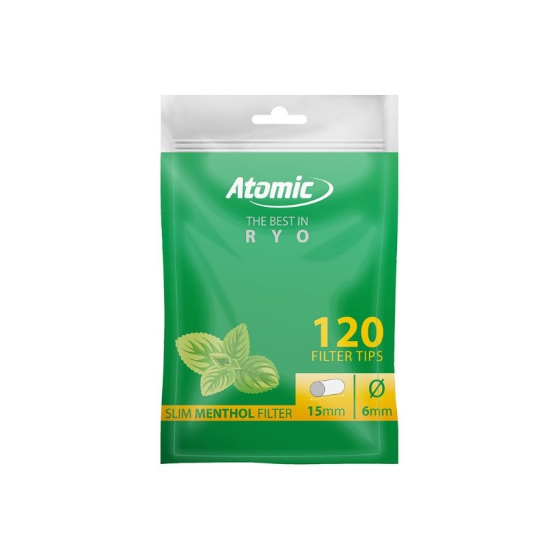 Atomic 855 - Filtri Slim 6mm Mentolo Conf.10 Buste