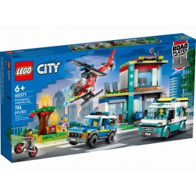 Lego 60371 - City - Quartier Generale Veicoli d'Emergenza