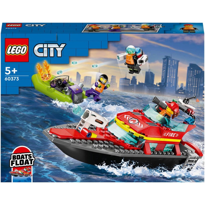 Lego 60373 - City - Barca di Soccorso Antincendio