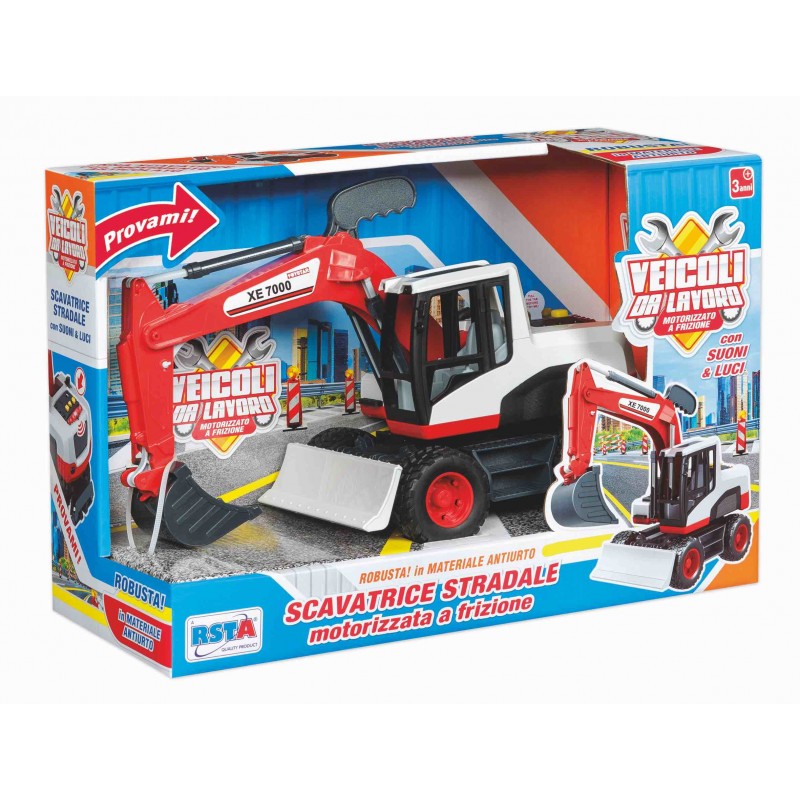 Rstoys 11483 - Scavatrice Stradale a Frizione Luci e Suoni