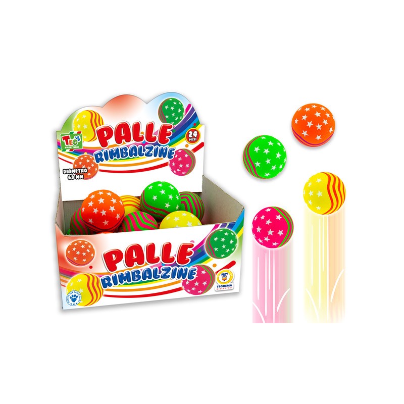 Teorema 52155 - Palline Rimbalzine Display 24 pz