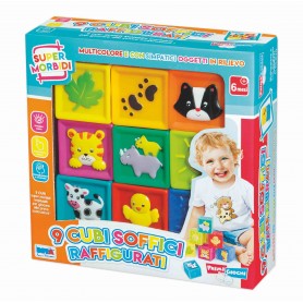 Rstoys 11528 - Primigiochi Set 9 Cubi Soffici Disegnati