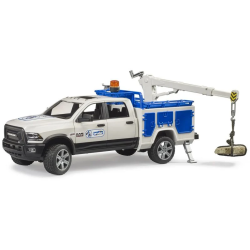 Bruder 2509 - Ram 2500 Service Truck con Gru e Lampeggiante