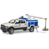 Bruder 2509 - Ram 2500 Service Truck con Gru e Lampeggiante