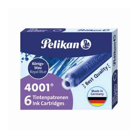 Pelikan 4001B - Cartucce Stilografiche 4001 Blu Conf. 6 pz