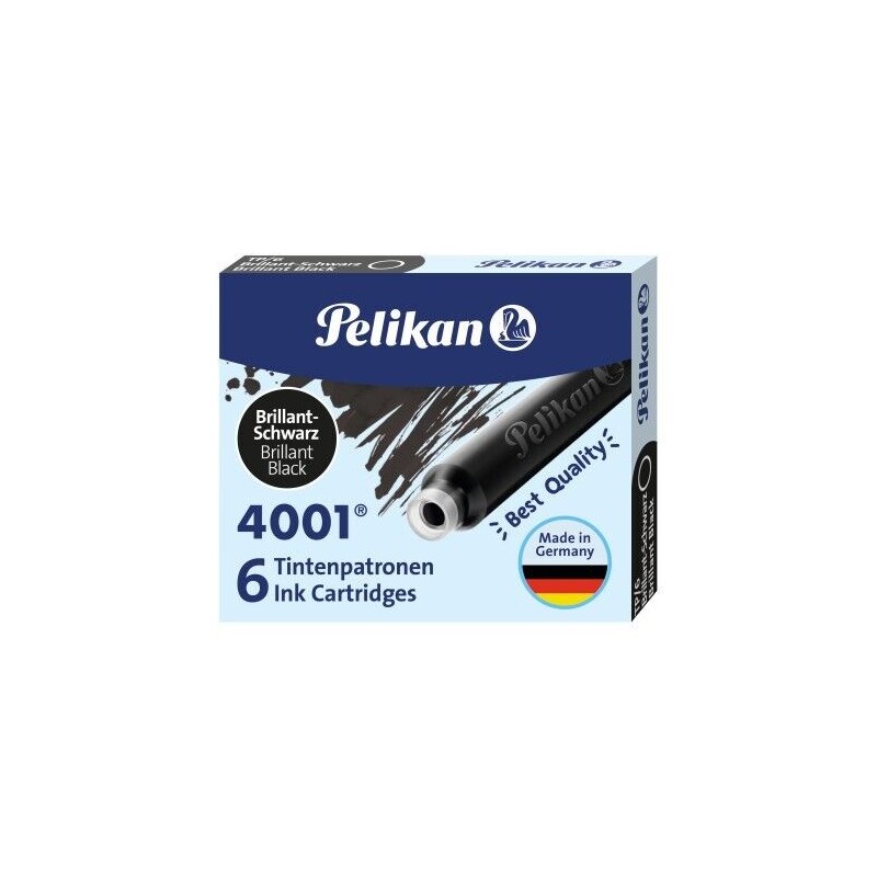 Pelikan 4001 - Cartucce Stilografiche 4001 Nero Cf.6 pz.