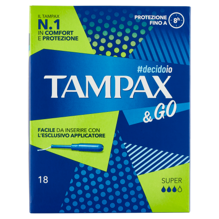 Tampax 821 - Assorbenti Tampax & Go Super Conf.18pz