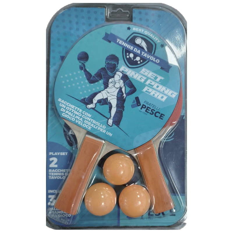 Fratelli Pesce 8524 - Set Ping Pong 2 Racchette 3 Palline