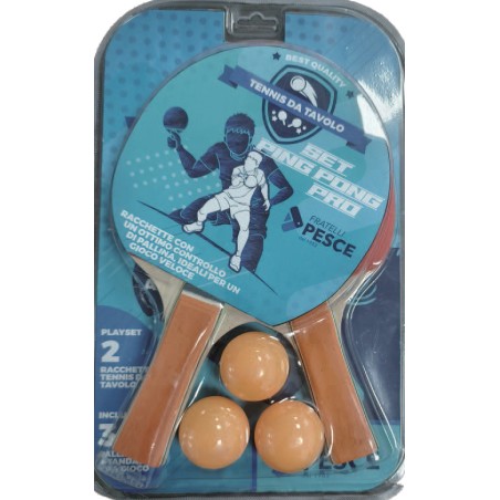 Fratelli Pesce 8524 - Set Ping Pong 2 Racchette 3 Palline