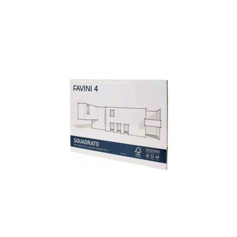 Favini 167504 - Blocco 20 Fogli 24x33 F4 220gr Squadrato