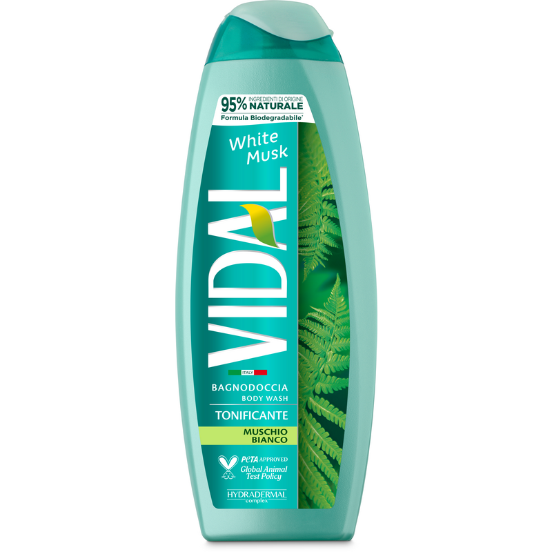 Vidal 5537 - Bagno Doccia Tonificante Muschio Bianco 500 ml