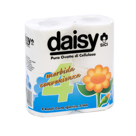 Daisy 40201 - Carta Igienica 2 Veli 4 Rotoli