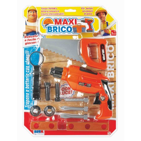 Rstoys 11502 - Blister Brico Trapano a Batteria e Accessori