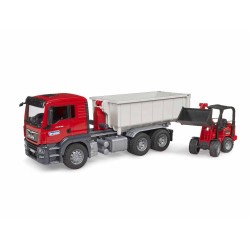 Bruder 3767 - Camion Man TGS Container Ribaltabile con Schaeffer