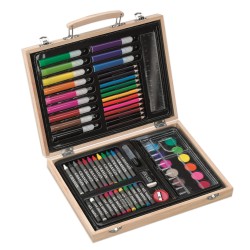 Rstoys 11377 - Valigetta Legno 60 Colori Ass