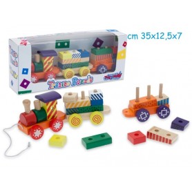 Teorema 40424 - Trenino Puzzle in Legno Trainabile