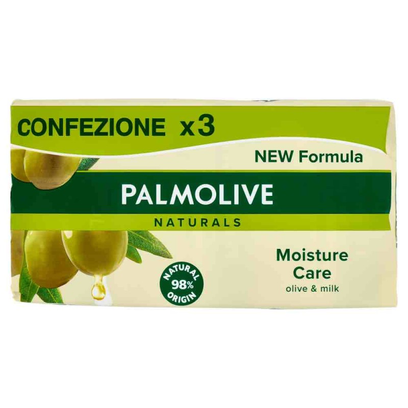 Palmolive 9802 - Saponetta Naturals Oliva e Latte 3x90 g