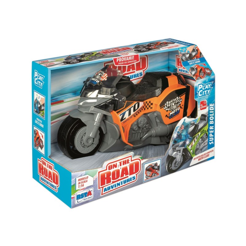 Rstoys 11729 - Moto Superbolide a Frizione con Luci e Suoni Scala 1:16