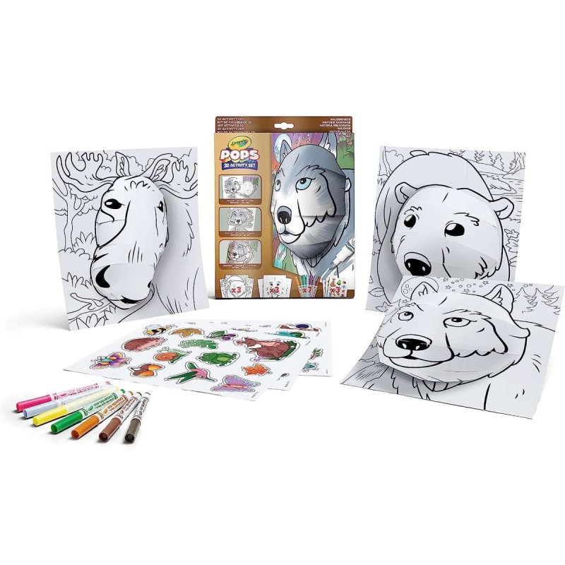 Crayola 2807 - Album Set Attività Pops Natura Selvaggia