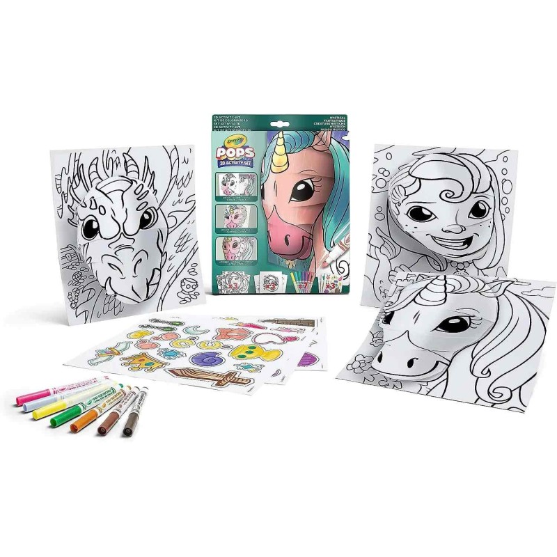 Crayola 2803 - Album Set Attività Pops Creature Mistiche