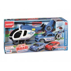 Rstoys 11629 - Playset Elicottero e Auto Emergenza Polizia Luci e Suoni