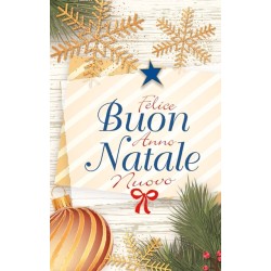 Cecami 50071BN - Biglietti Natale con Oro 9x14cm 6 Soggetti Conf.48pz