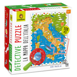 Educational 22174 - Ludattica Detective Puzzle La Mappa dell'Italia