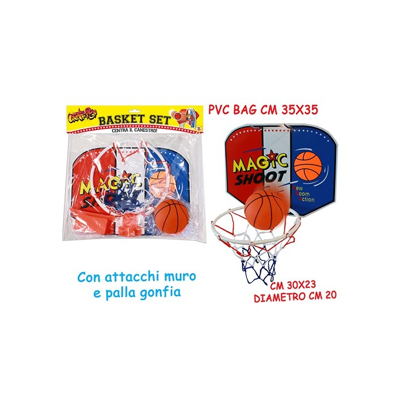 Teorema 61929 - Gioco Basket Piccolo Con Palla Gonfia Diametro 20 Cm