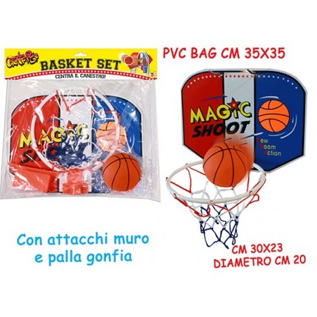 Teorema 61929 - Gioco Basket Piccolo Con Palla Gonfia Diametro 20 Cm