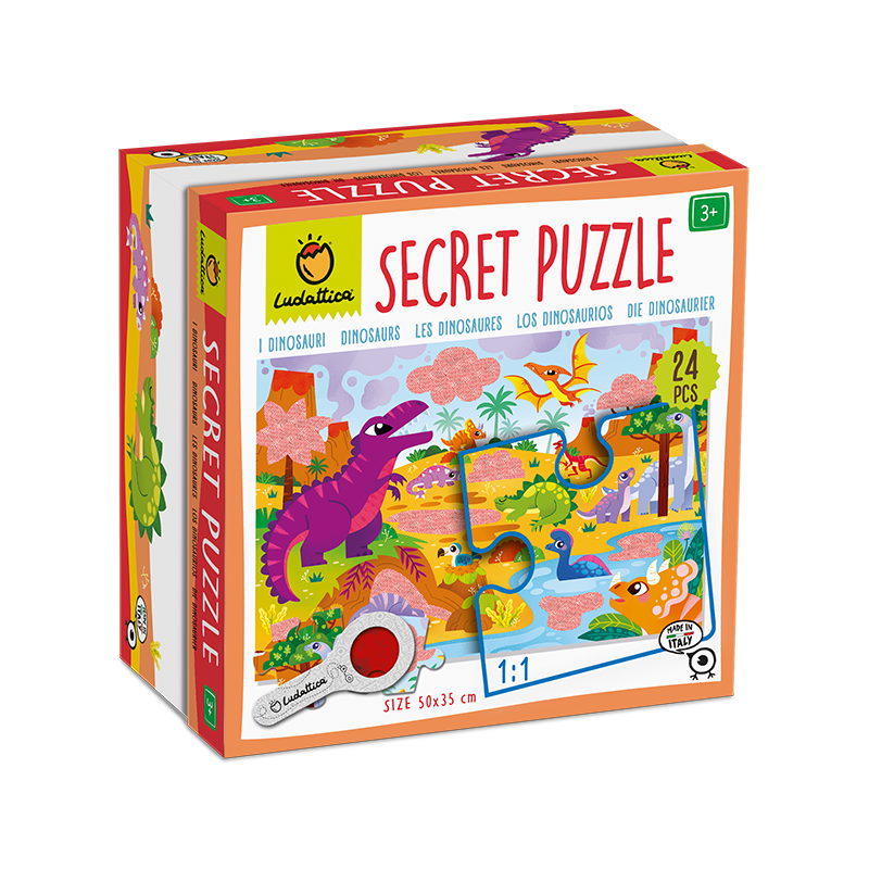 Educational 21863 - Ludattica Secret Puzzle I Dinosauri