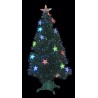 Ciao 51058 - Albero Fibre Ottiche Verde 16 Stelle Led Multicolor 90cm