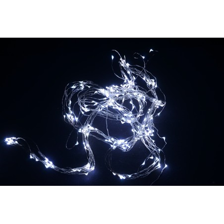 Ciao 51122 - 10 Stringhe 360 Micro Led Bianco Freddo Uso Esterno 180 cm