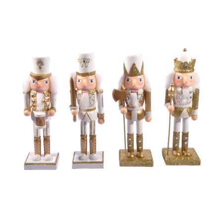 Ciao 93844 - Schiaccianoci Legno Oro/Bianco Glitter 24cm