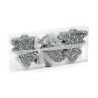 Ciao 58844 - Alberelli Polistirolo Glitter Argento 9cm Set 3 pz