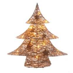 Ciao 90533 - Albero Cotone Intrecciato 40cm 20 Led Glitter a Batteria