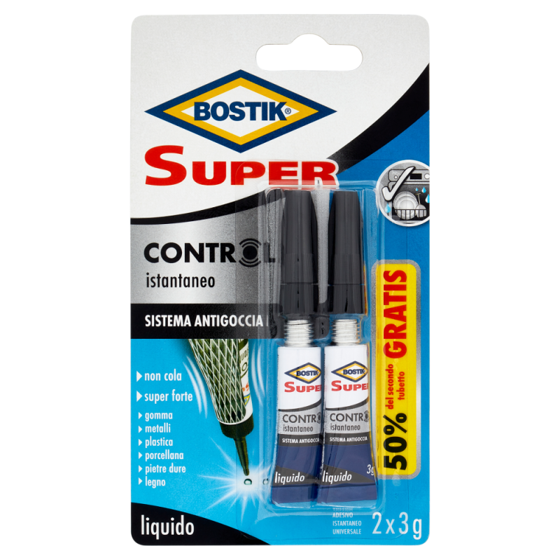 Bostik 2517 - Super Attaccatutto Bostik 2 Tubetti da 3 gr