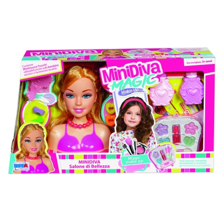 Rstoys 11700 - Playset Salone Bellezza Testa Bambola e Cosmetici