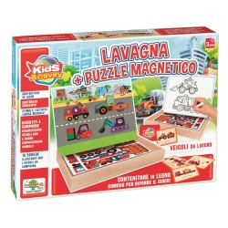 Rstoys 11356 - Lavagna Puzzle Magnetico Contenitore Legno