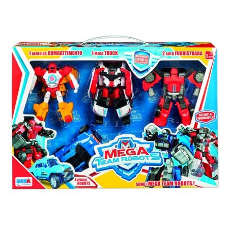 Rstoys 11431 - Mega Team Playset 4 Robot Trasformer