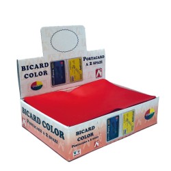 Alplast 890C - Portacard in Pvc Colorato 2 Tasche Conf.25 pz