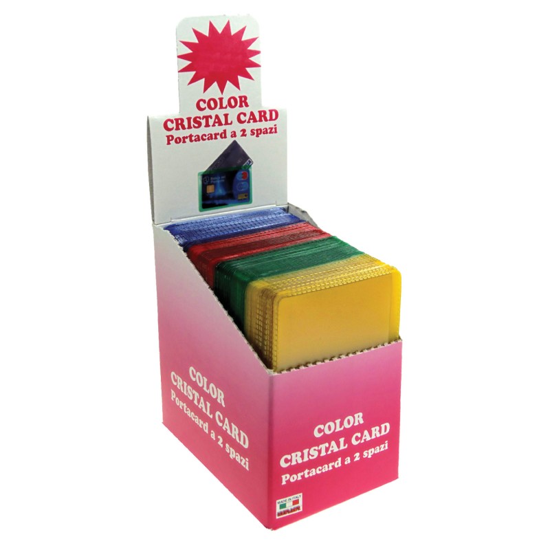Alplast 999C - Portacard in Pvc Colorato Trasparente 2 Tasche Conf.40 pz