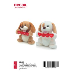 Decar 25493 - Cani 25cm con Fiocco e Messaggi