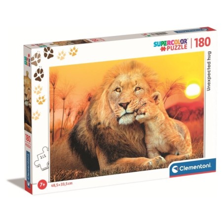 Clementoni 29785 - Puzzle 180 Pezzi - Leone e Cucciolo