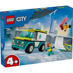 Lego 60403 - City - Ambulanza di Emergenza e Snowboarder