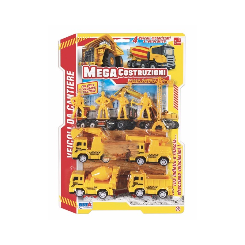 Rstoys 11803 - Blister Veicoli Cantiere Retrocarica