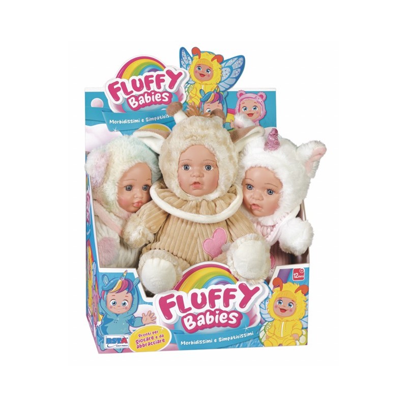 Rstoys 11837 - Bambola Fluffy Babies 3 Ass