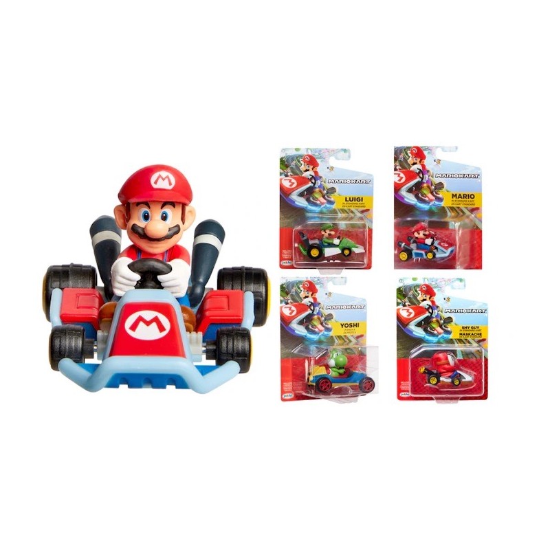 Jakks 403034 - Super Mario - Kart Racers Veicoli 6 cm Ass