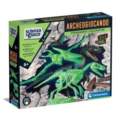 Clementoni 19375 - Scienza & Gioco - Archeogiocando Velociraptor e Pteranodonte