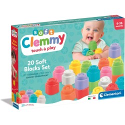 Clementoni 17989 - Clemmy - Set 20 Soft Block Set Mattoncini